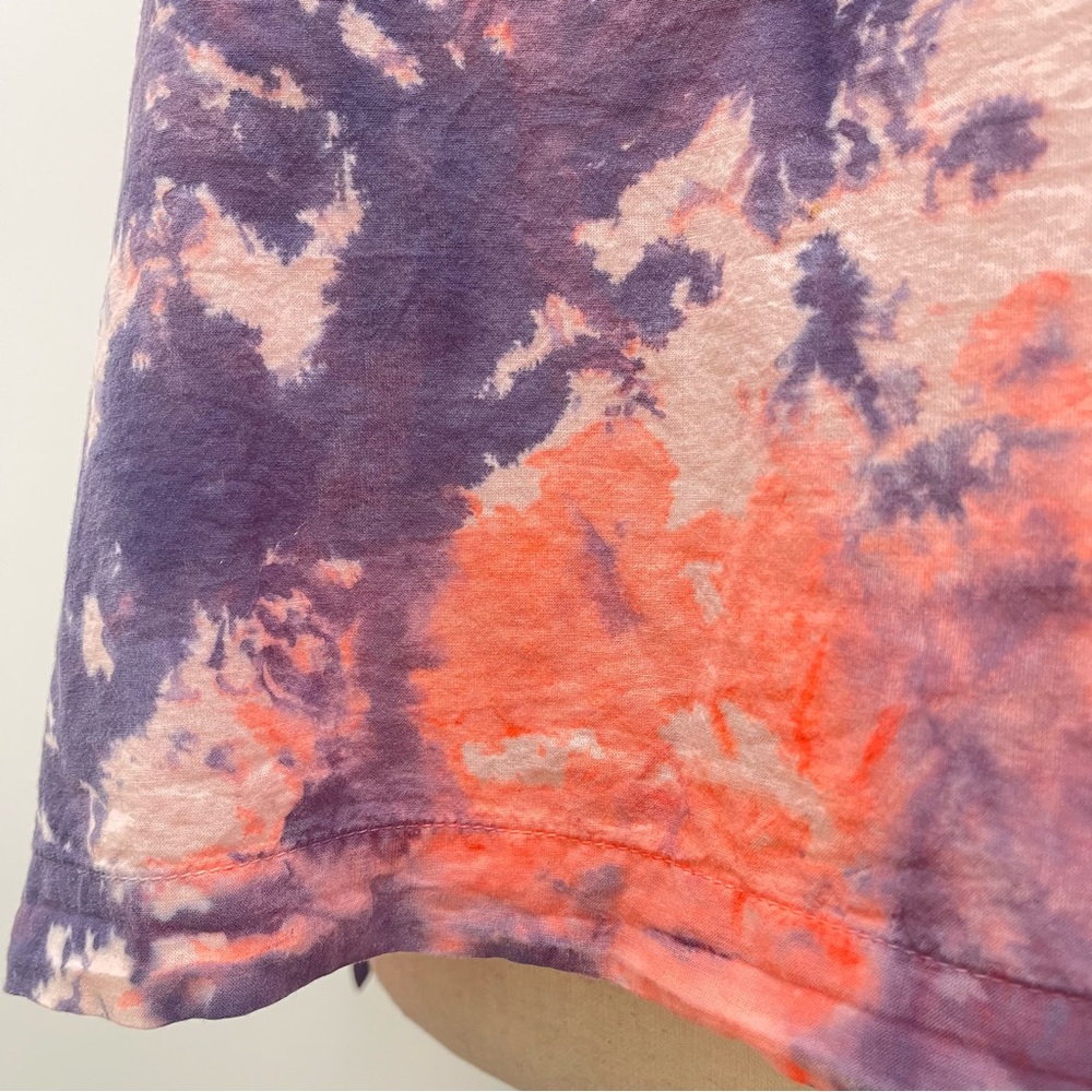 Cali Dreaming Town Sunset Pink Blue Tie Dye Short Sleeve Tee Size Small - Picture 4 of 11